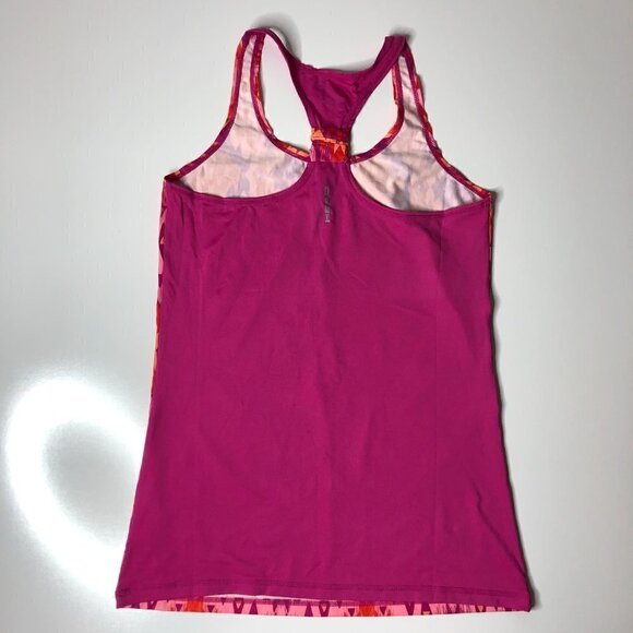 Head Geometric Pink Orange Racerback Active Stretchy Workout Tank Top SIZE SMALL - Picture 5 of 7